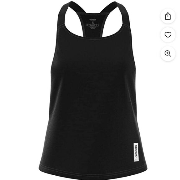 Adidas Ladies Brilliant Basics Solid Black Tank Top Size Small - Picture 3 of 13